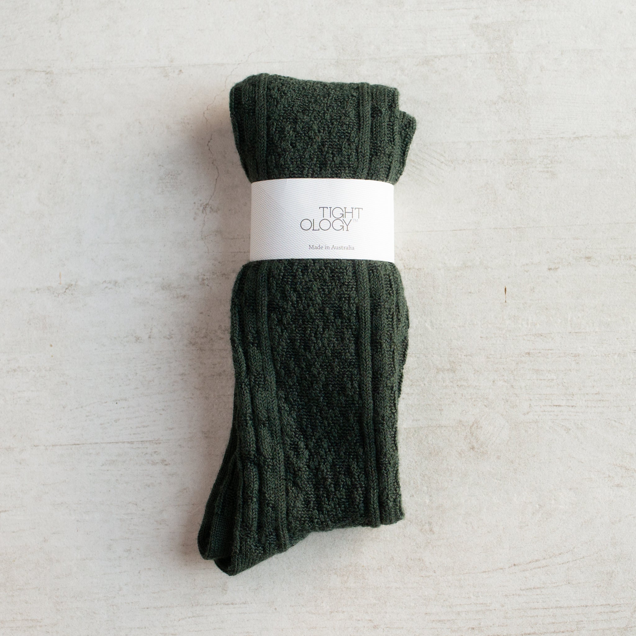Merino Knee High Socks | Vintage Green | OS