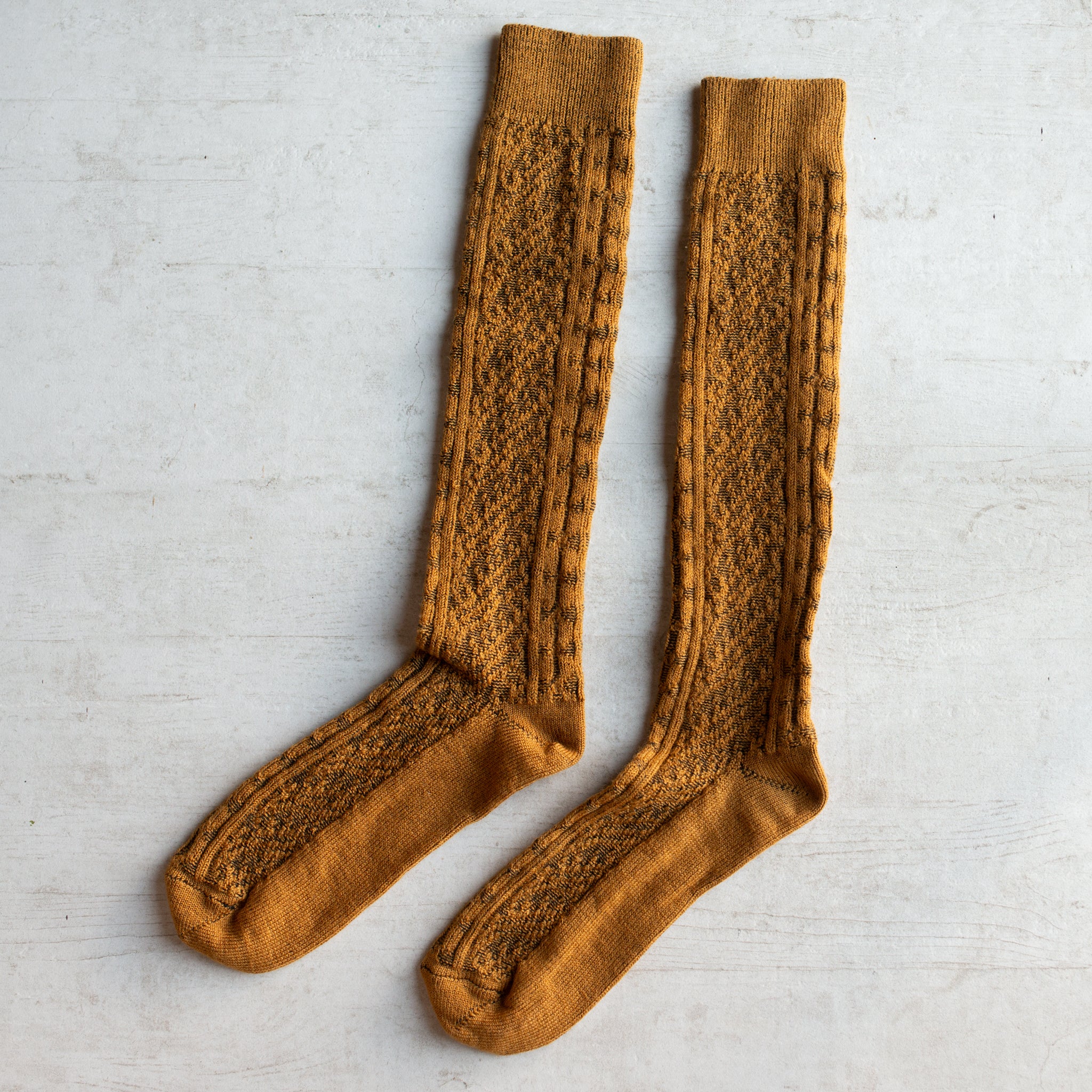 Merino Knee High Socks | Vintage Mustard | OS