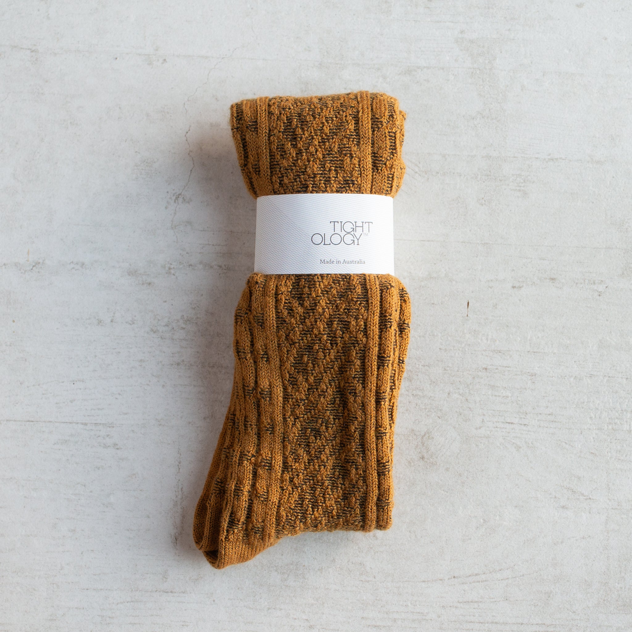 Merino Knee High Socks | Vintage Mustard | OS