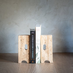 Natural Travertine Bookends | Set of 2