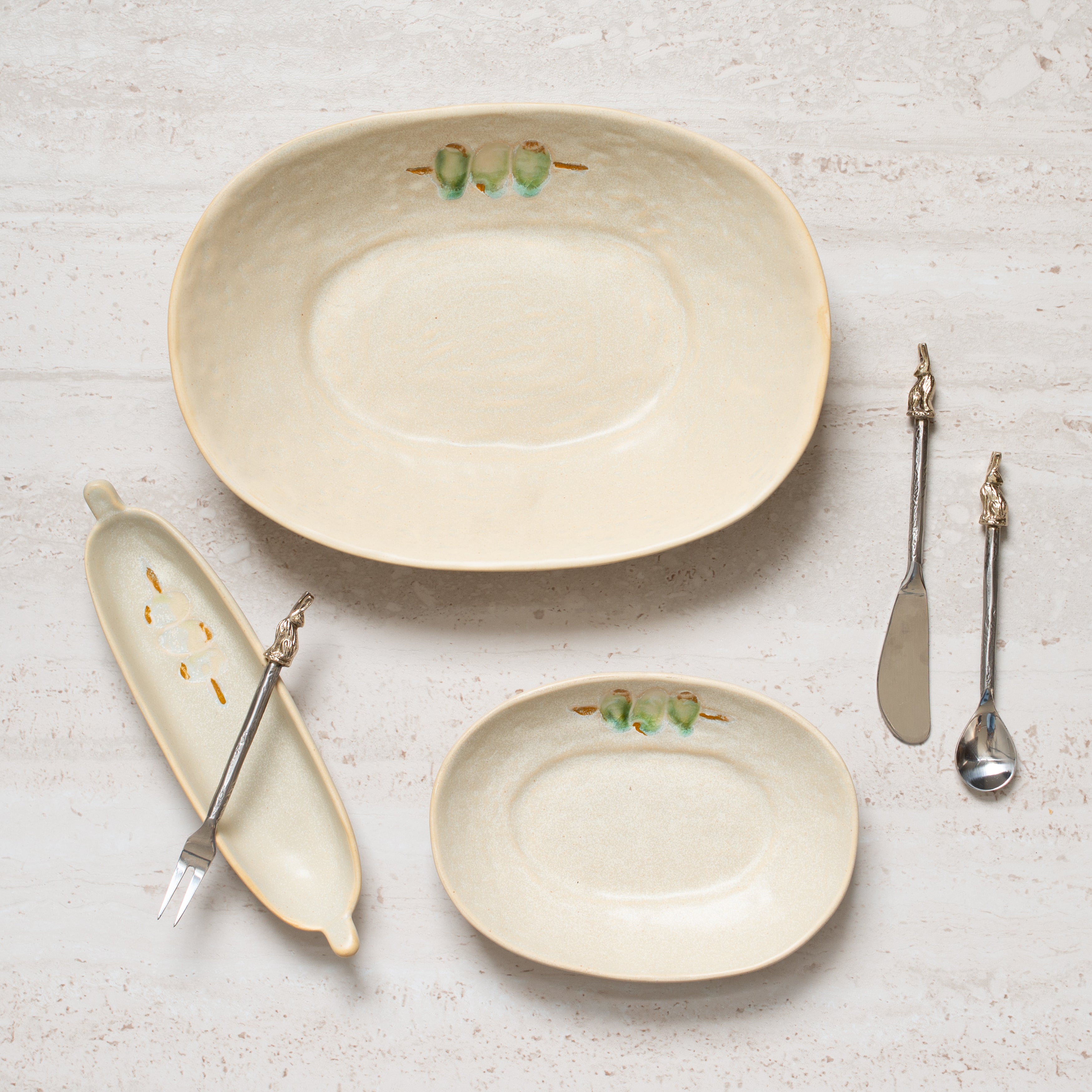 Tripla Oliven | Ceramic Plate | Small