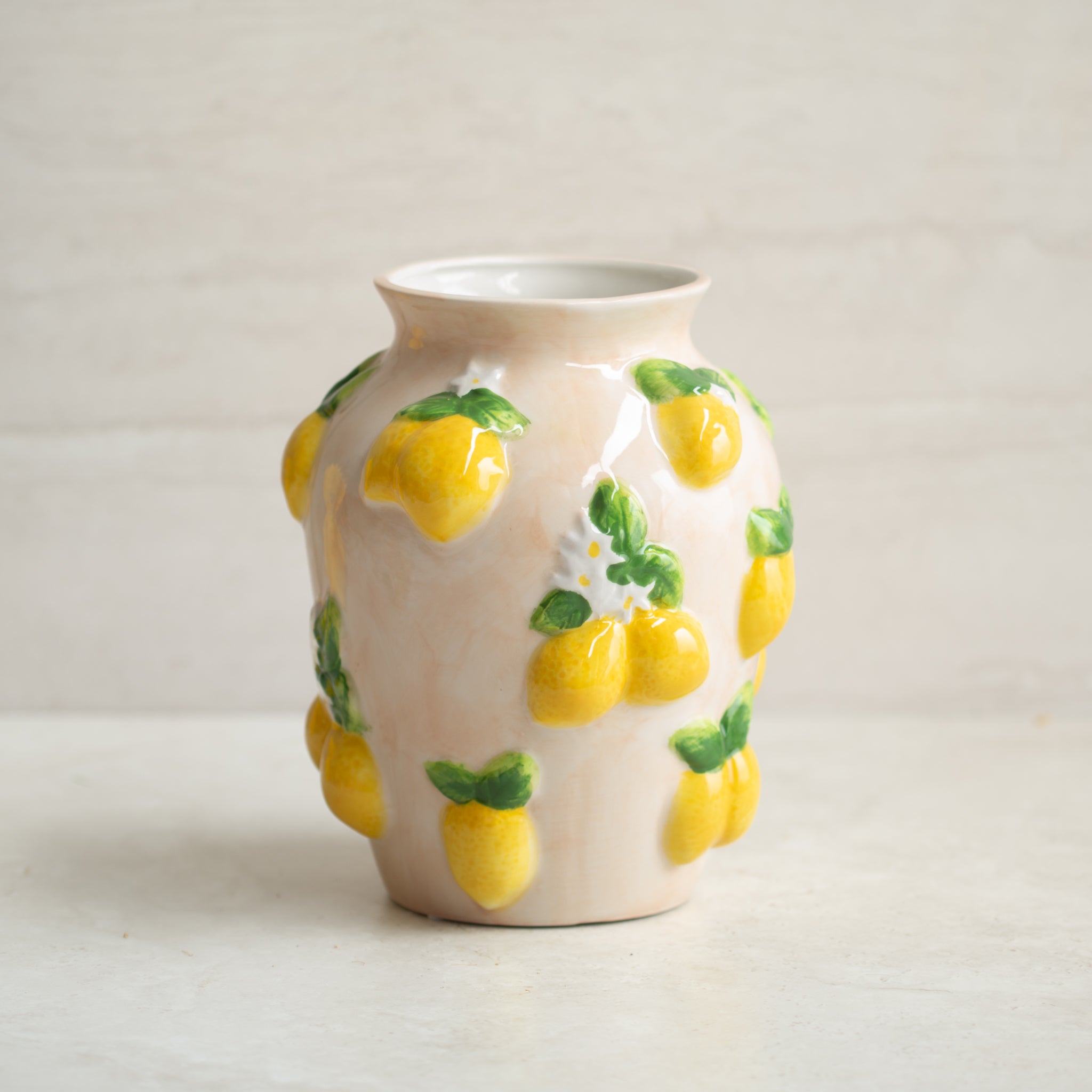 Ceramic Vase | Tuscan Limones | Pink