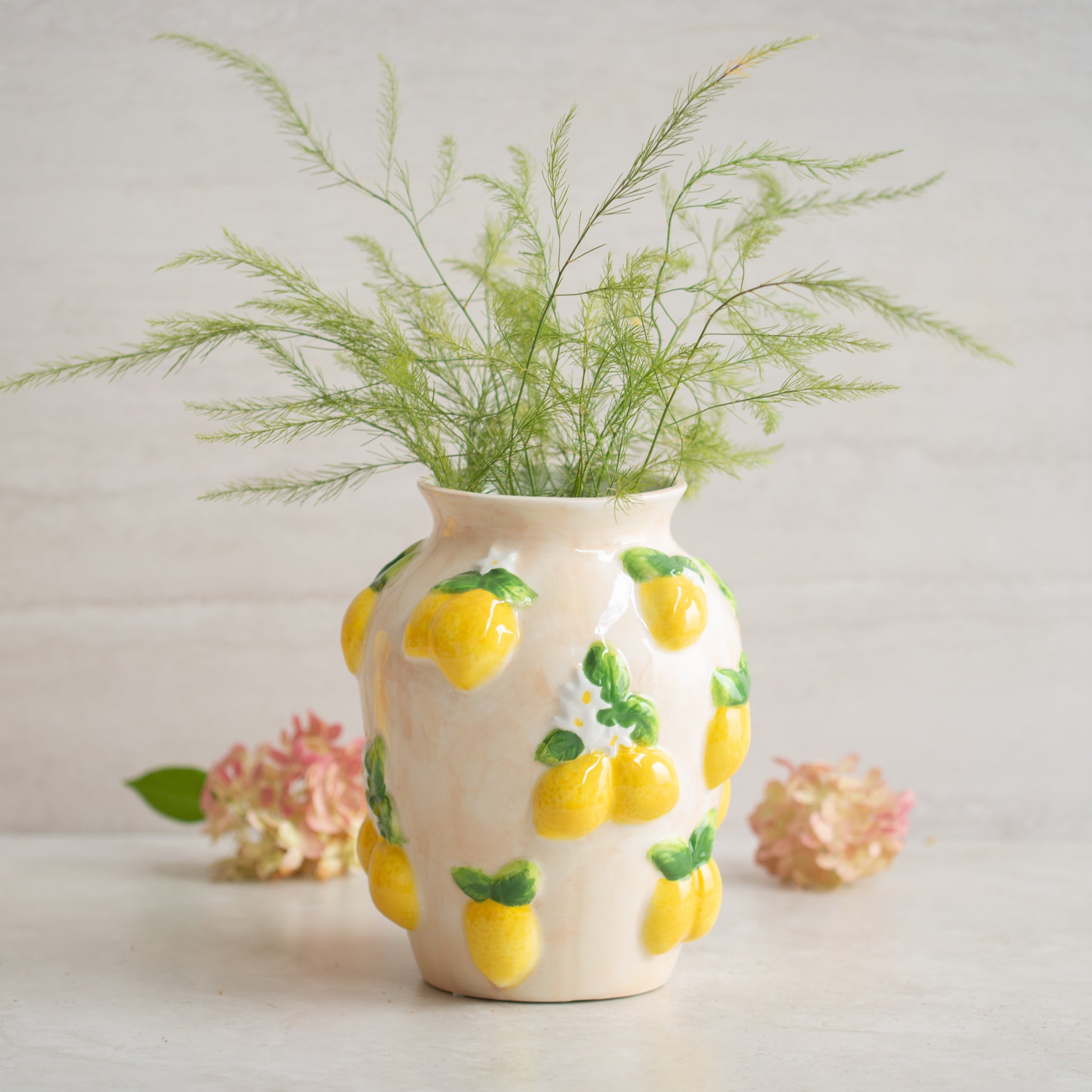 Ceramic Vase | Tuscan Limones | Pink