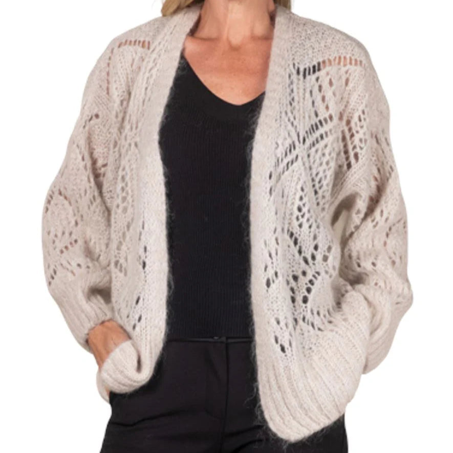 Relaxed Fit Cardigan | Cream | OS