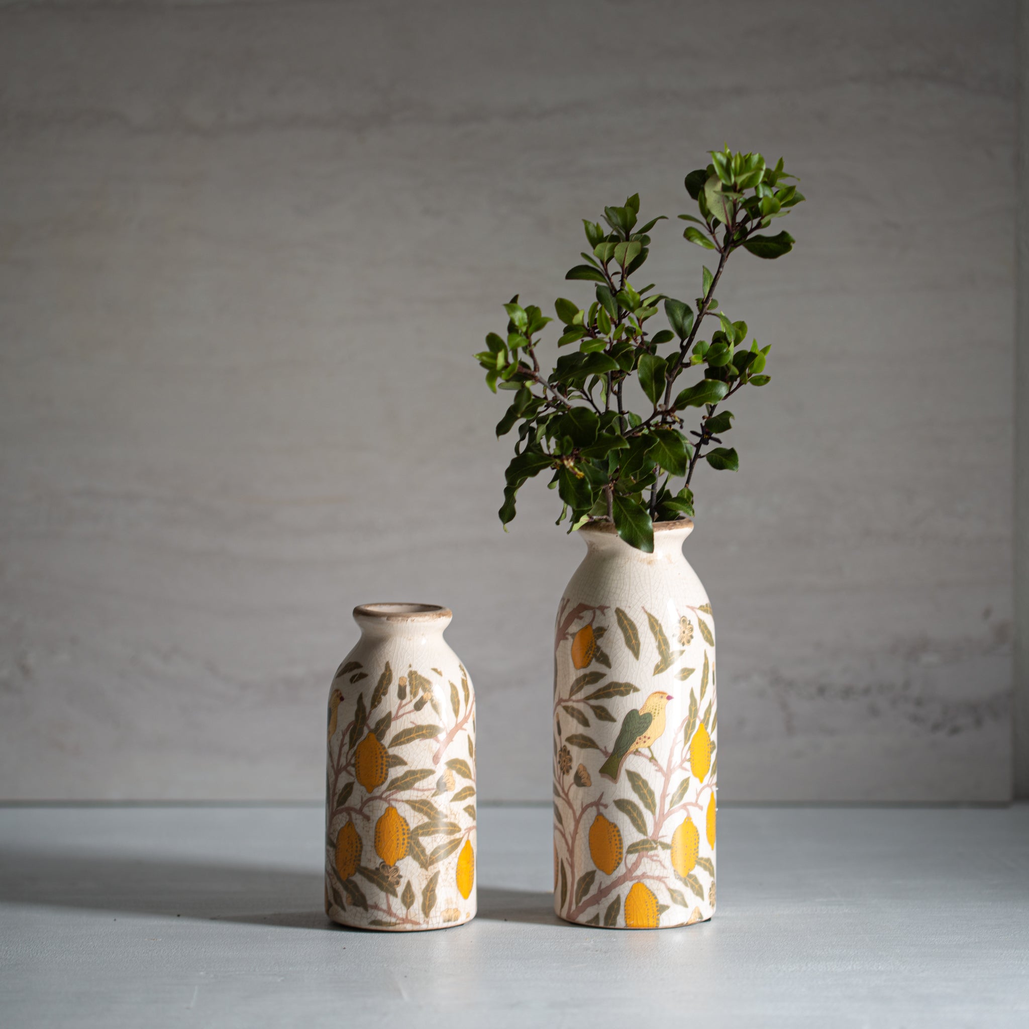 Bud Vases | Vintage Lemon | Set/2
