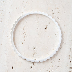 Scallop Edge Bangle | Solid Sterling Silver