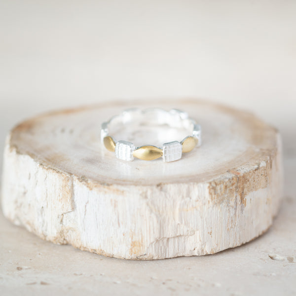 vS|B The Wedding Ring | Sterling Silver + Brass