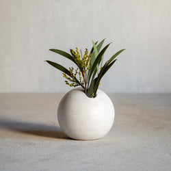 Japanese Ceramics | Sphere Vase | Matte White