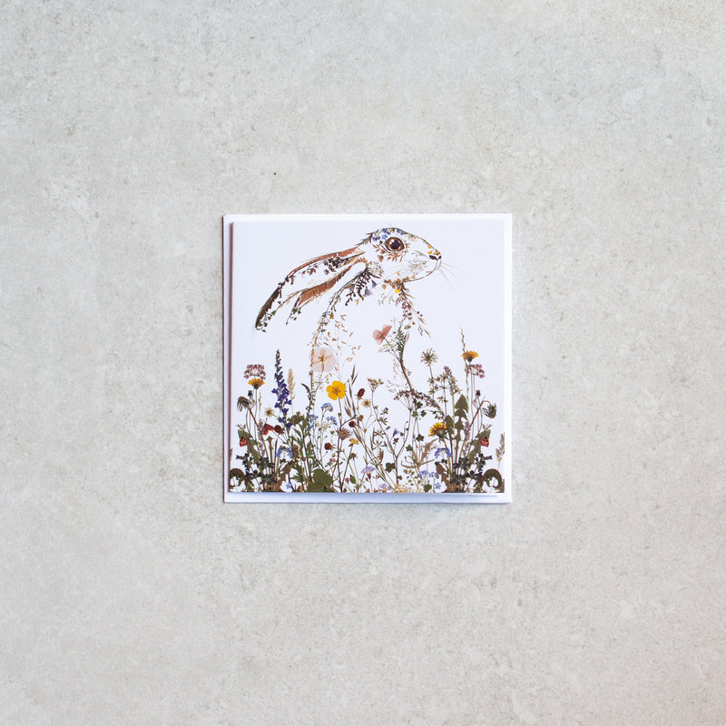 Mini Greeting Card | Wildflower Hare