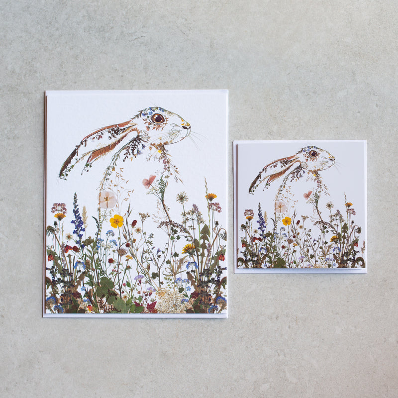 Mini Greeting Card | Wildflower Hare