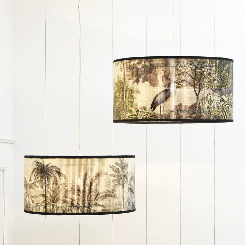 Bamboo Drum Light Shade | Palm Tree Tops