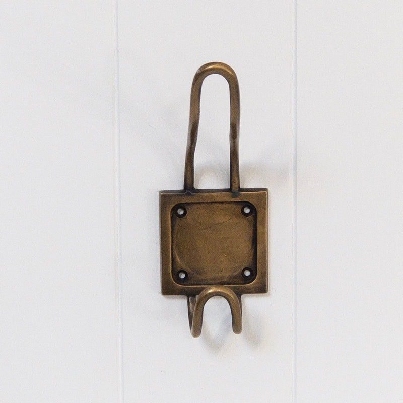 Brass Hook | ‘Double Wire’ Coat Hook
