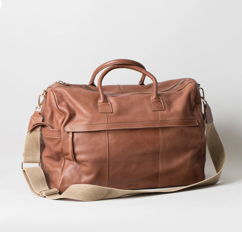 Juju & Co. | Leather Travel Bag | Cognac
