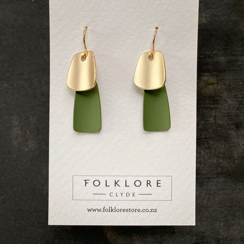 Folklore Earrings | Drop - Gold With Colour