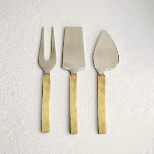 Matte Brass Cheese Set (3 piece)