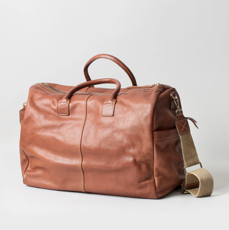 Juju & Co. | Leather Travel Bag | Cognac