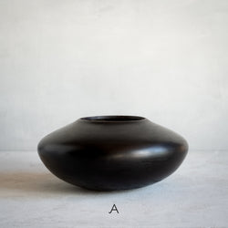 Wooden Vessel | Black Teak - Hand-Carved