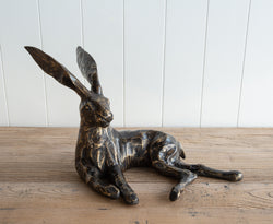 Bronze Hare Sculpture NZ | Relaxing | Polished