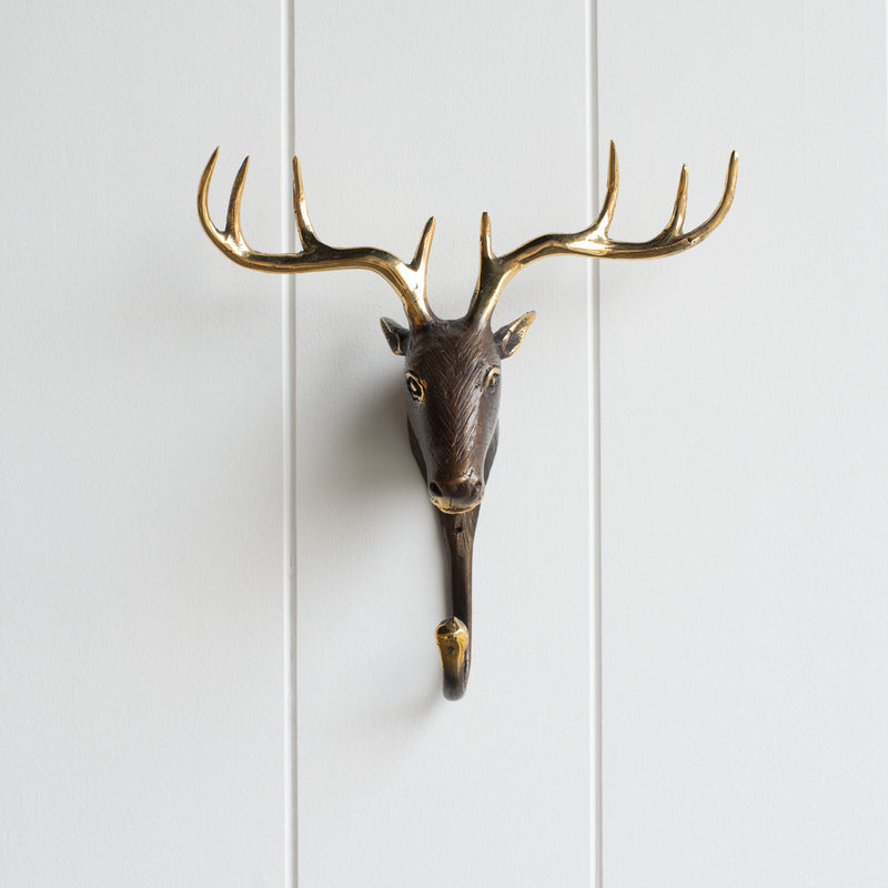 Bronze Deer Hook NZ  Stag Coat Hook - Antique Finish
