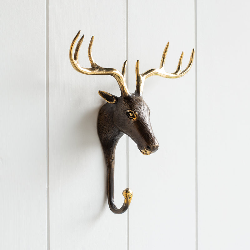 Bronze Hook | Stag / Deer | Antique Finish