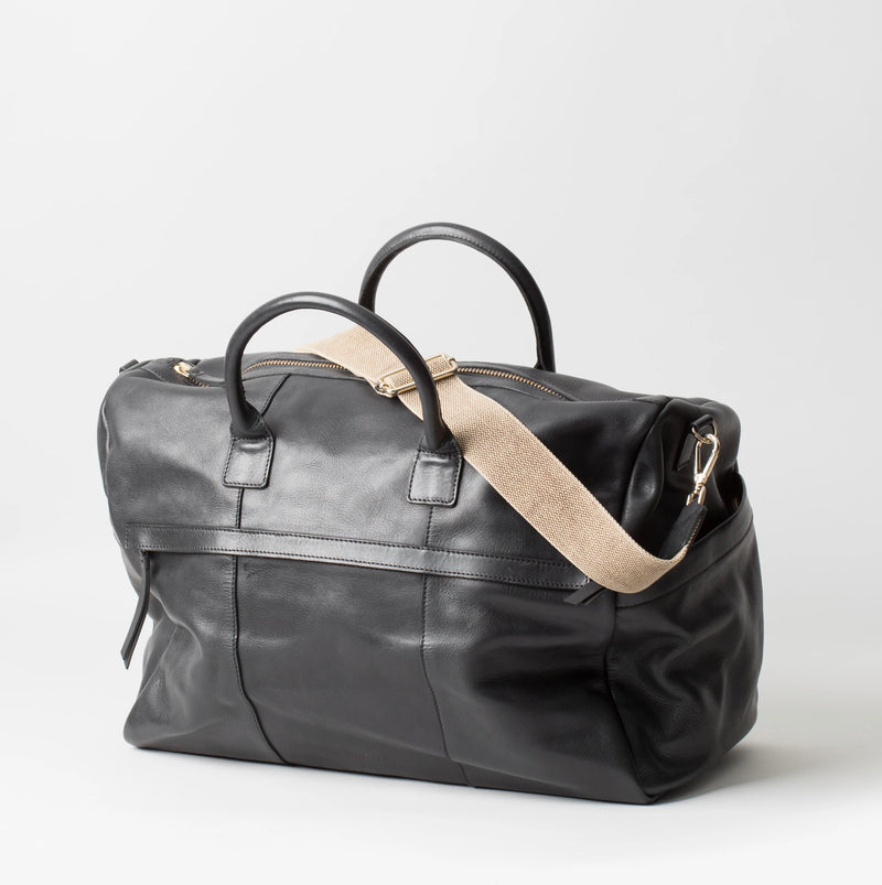 Juju & Co. | Leather Travel Bag | Black