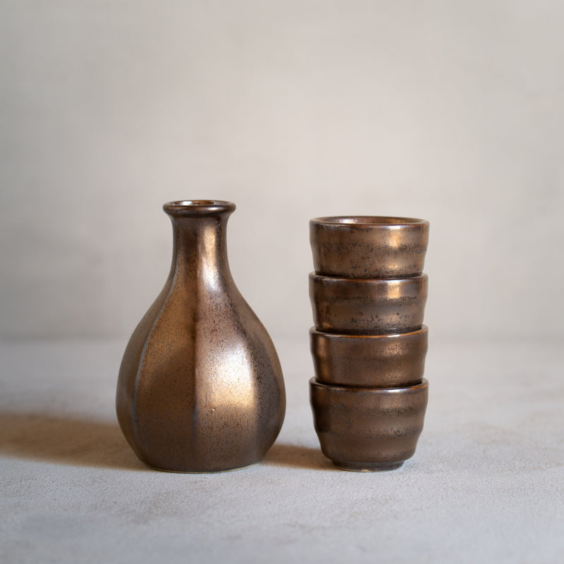 Sake Set | Copper (4 cups)