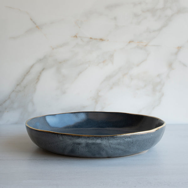Gilded Serving Bowl | Charcoal