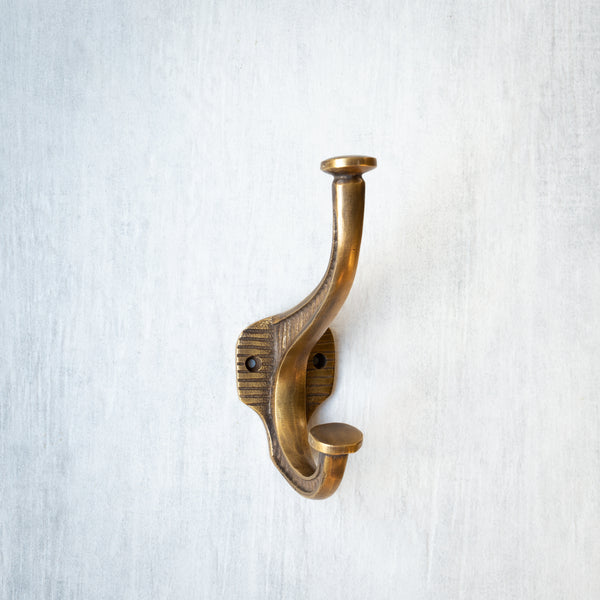Brass Coat Hook | ‘Chunky Classic’