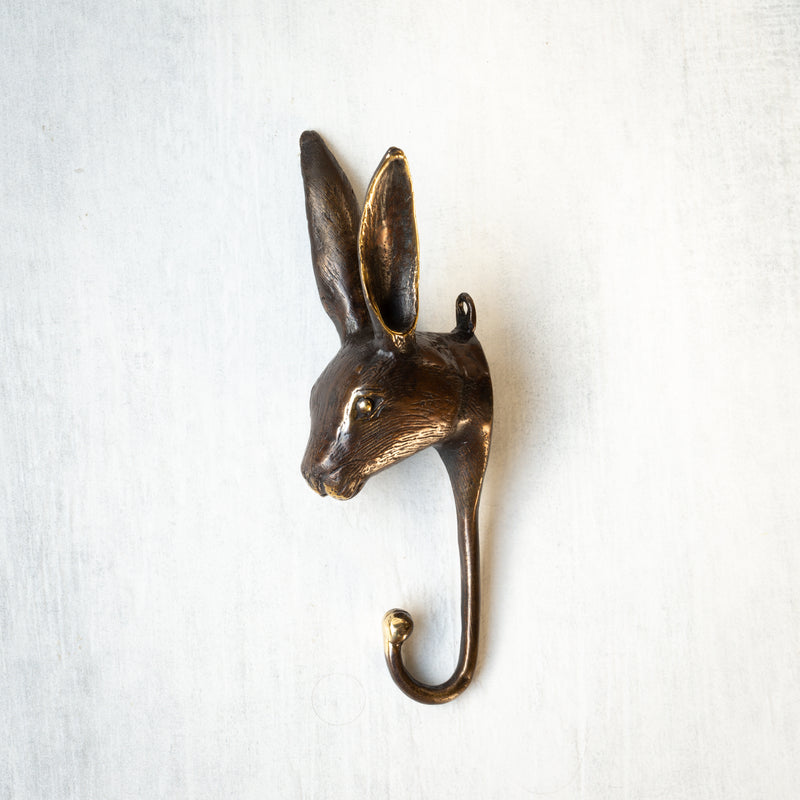 Bronze Hare / Rabbit Hook | Antique Finish