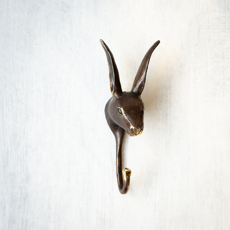 Bronze Hare / Rabbit Hook | Antique Finish