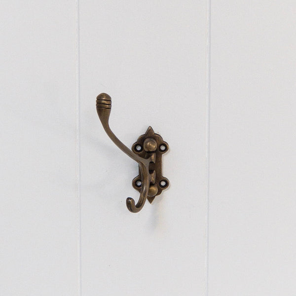 Brass Ornate Hinged Hook