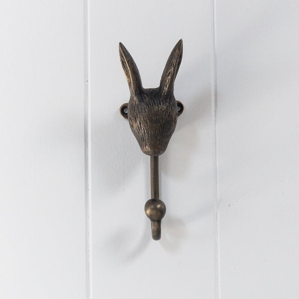 Brass Rabbit Hook | Antique Finish
