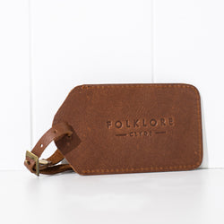 Folklore Leather Luggage Tag