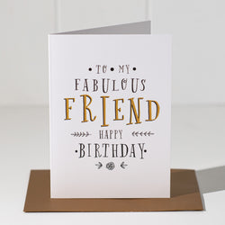 Folklore Greeting Card | Birthday Card - Fabulous Friend