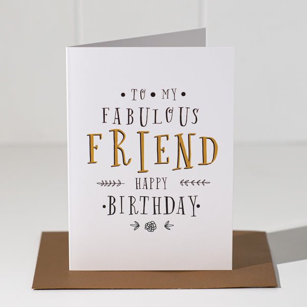 Folklore Greeting Card | Birthday Card - Fabulous Friend