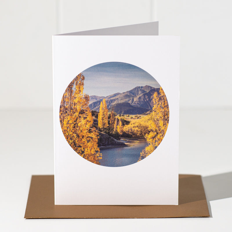 NZ Landscape Greeting Card | Autumn, Lake Wanaka