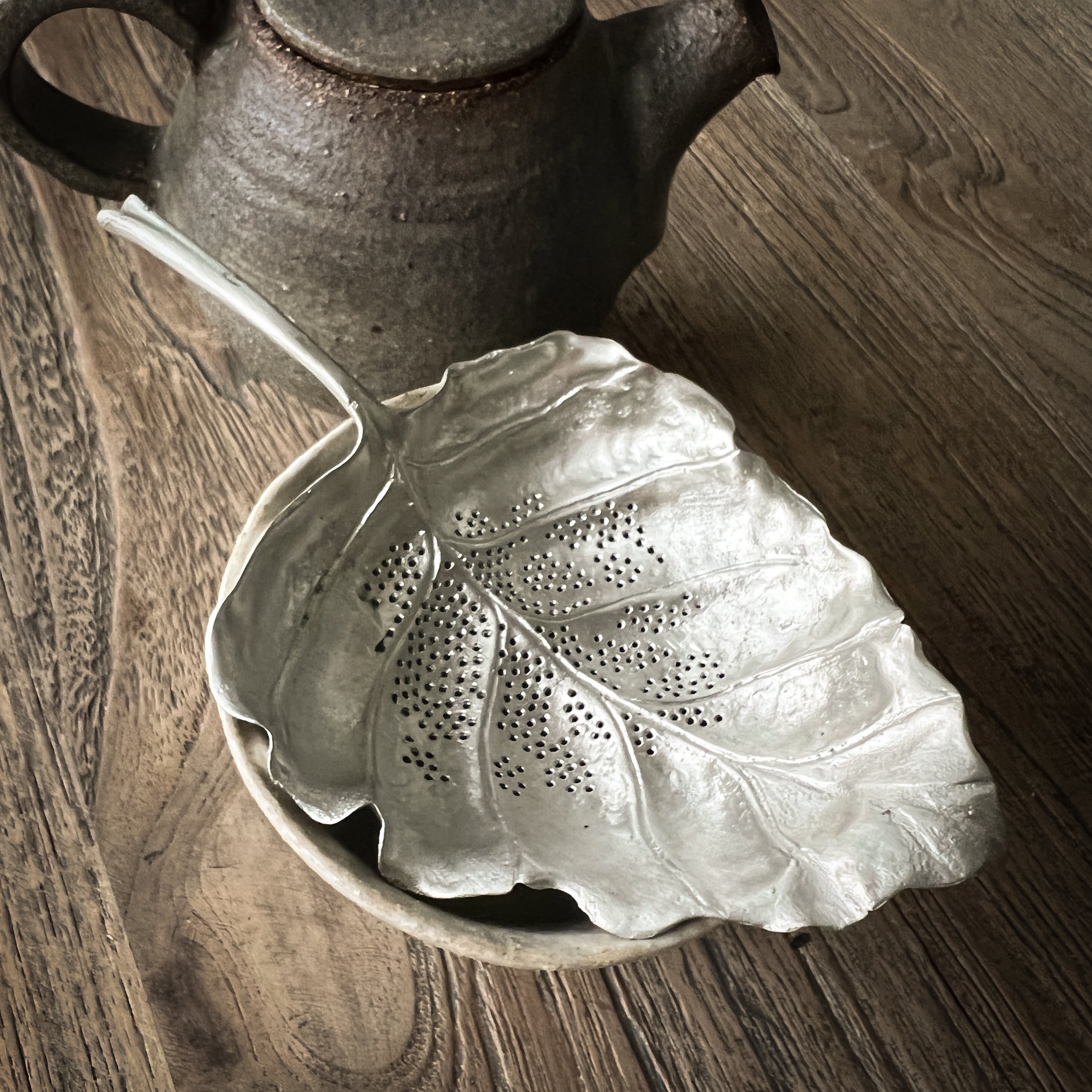 Metal Leaf Tea Strainer NZ Folklore Homewares