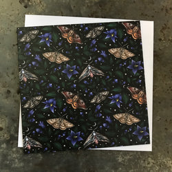 Gift Card | Moths &amp; Blue Flowers by Catherine Rowe | Folklore Store NZ