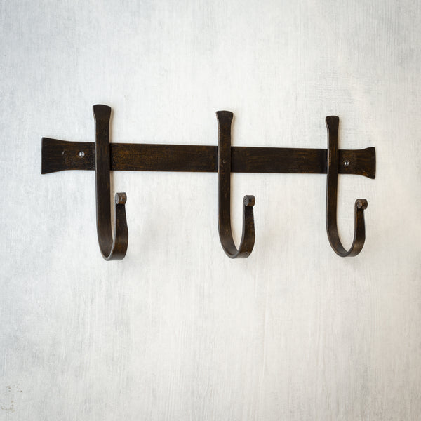 Iron Three Hook | Brush Black