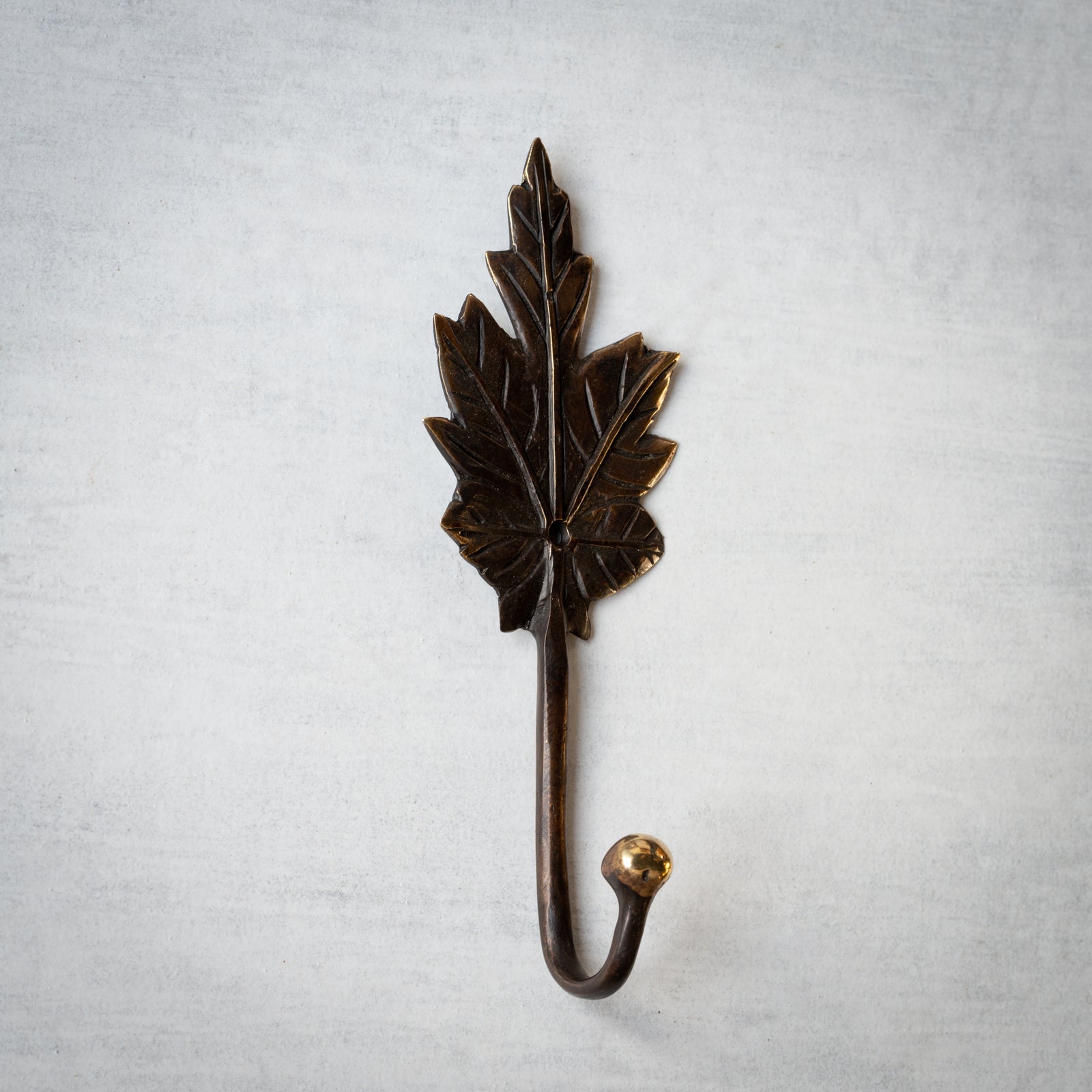 Bronze Coat Hook Maple Leaf Folklore Store