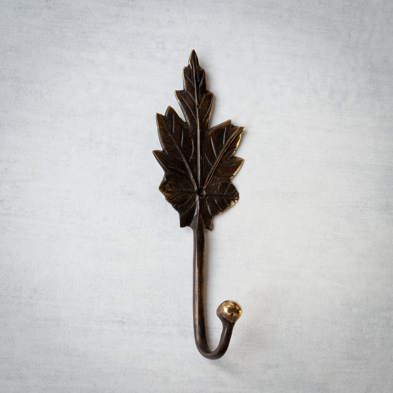 Bronze Coat Hook | Maple Leaf