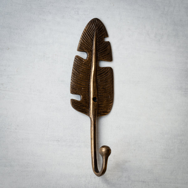 Bronze Coat Hook | Feather