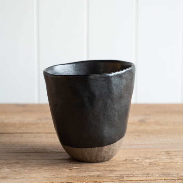 Japanese Ceramics | Lopsided Mug - Black Large