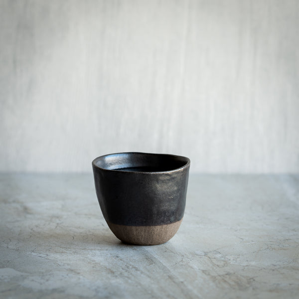 Japanese Ceramics | Lopsided Mug - Black Small