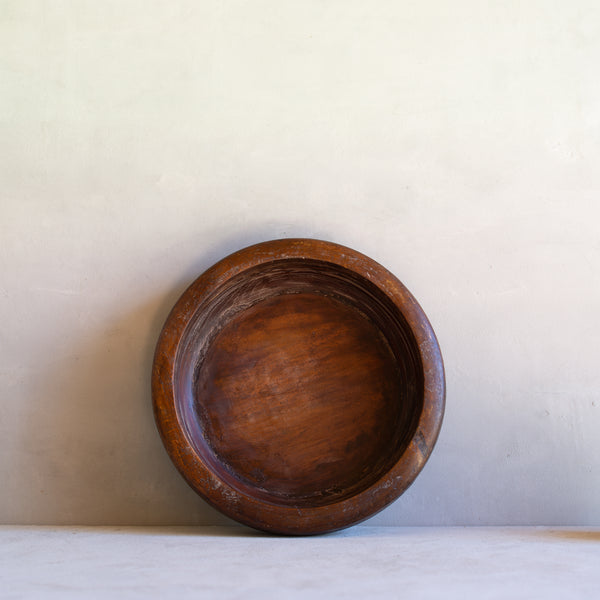Rustic Wooden Bowl | Low