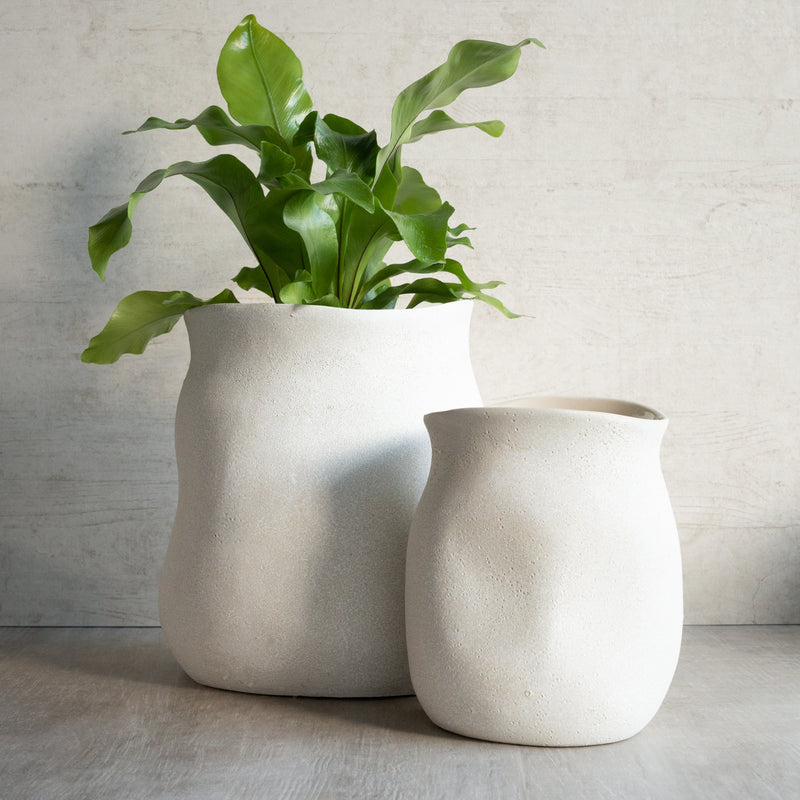 Maliah Planter | Tall - Small and Tall - large with plant