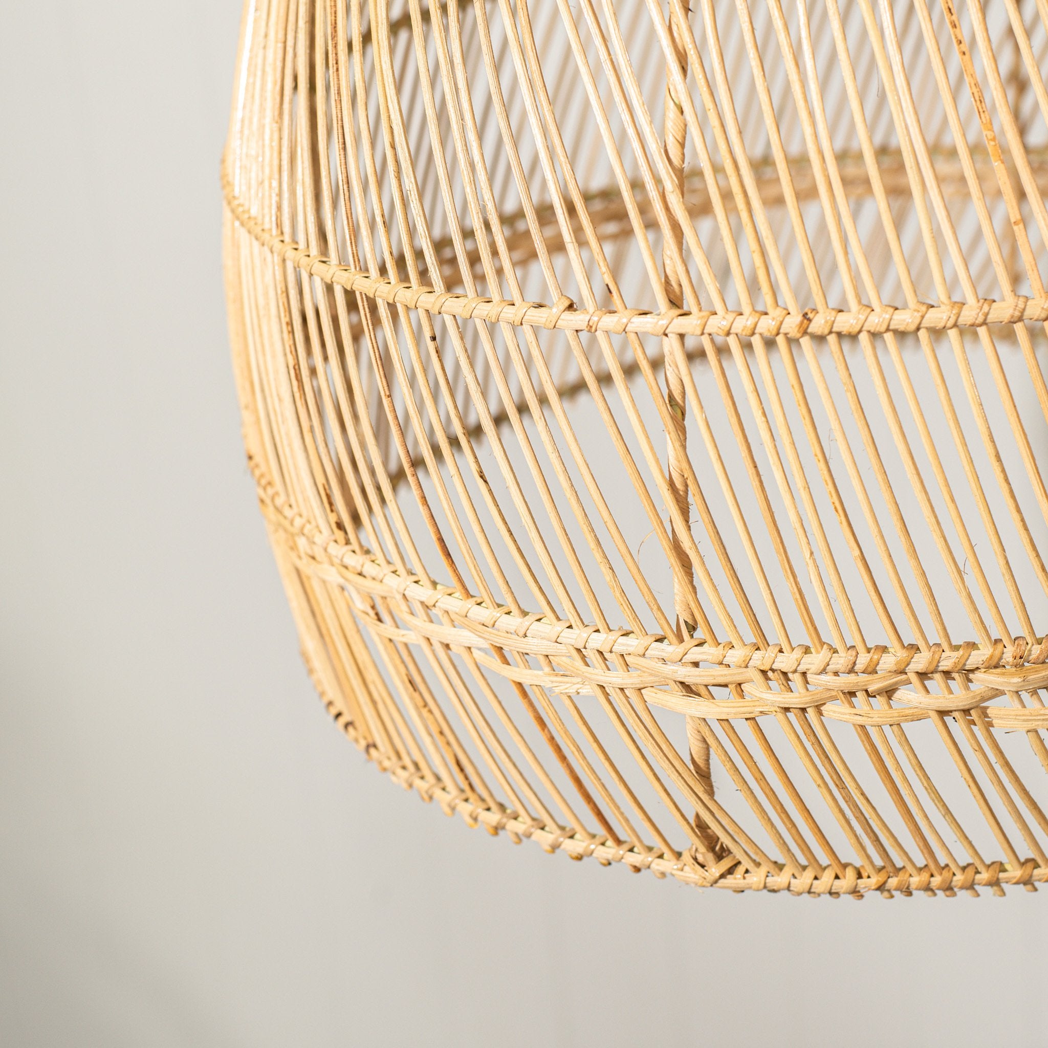 Ida Classic Pendant Light Shade detail of wicker weave pattern