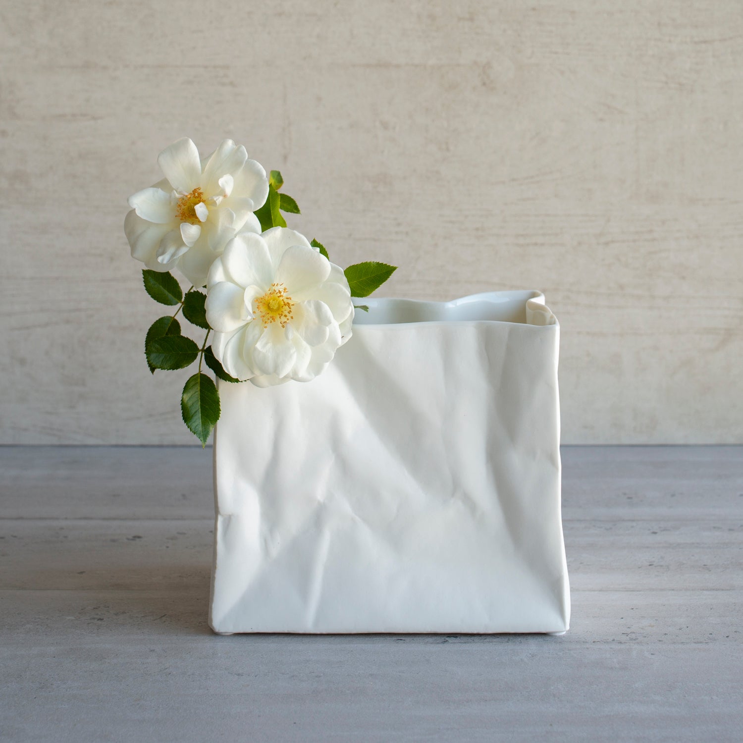 Medium Porcelain Bag Vase