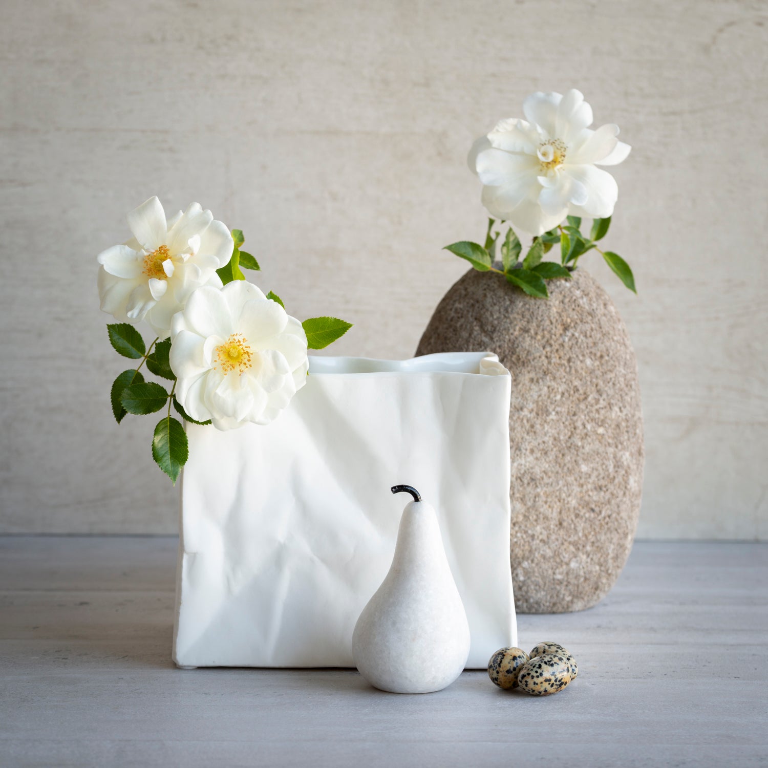 Medium Porcelain Bag Vase