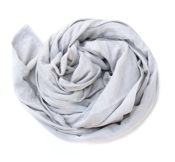 Organic Cotton Muslin Wrap | Soft Grey